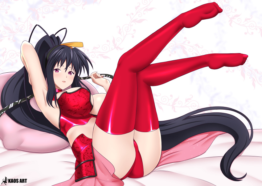 1girl, absurdres, ahoge, arm_up, armpits, ass, bangs, black_hair