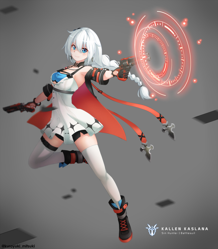 1girl, armpits, bangs, bare_shoulders, black_footwear, black_gloves, black_jacket, blue_eyes