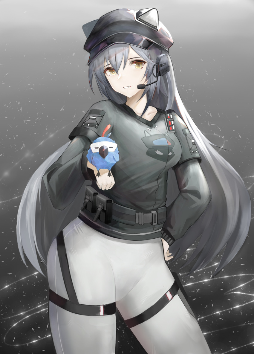 1girl, absurdres, animal_ears, arknights, bangs, black_headwear, breasts, cabbie_hat