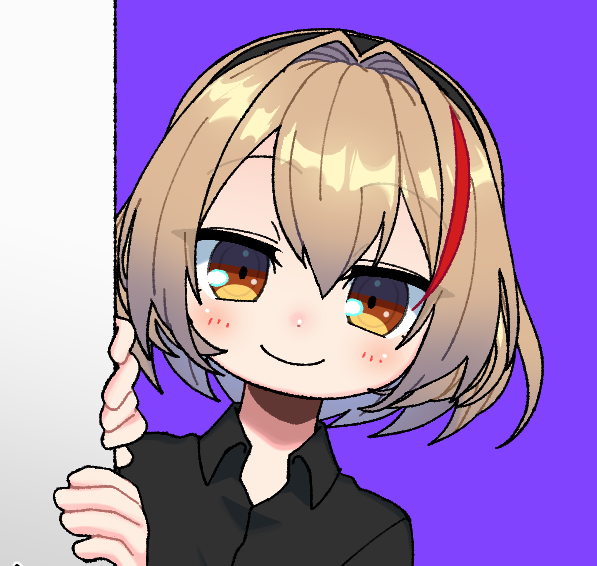 1girl, azur_lane, black_shirt, blonde_hair, blush, leaning_to_the_side, looking_at_viewer, multicolored_hair