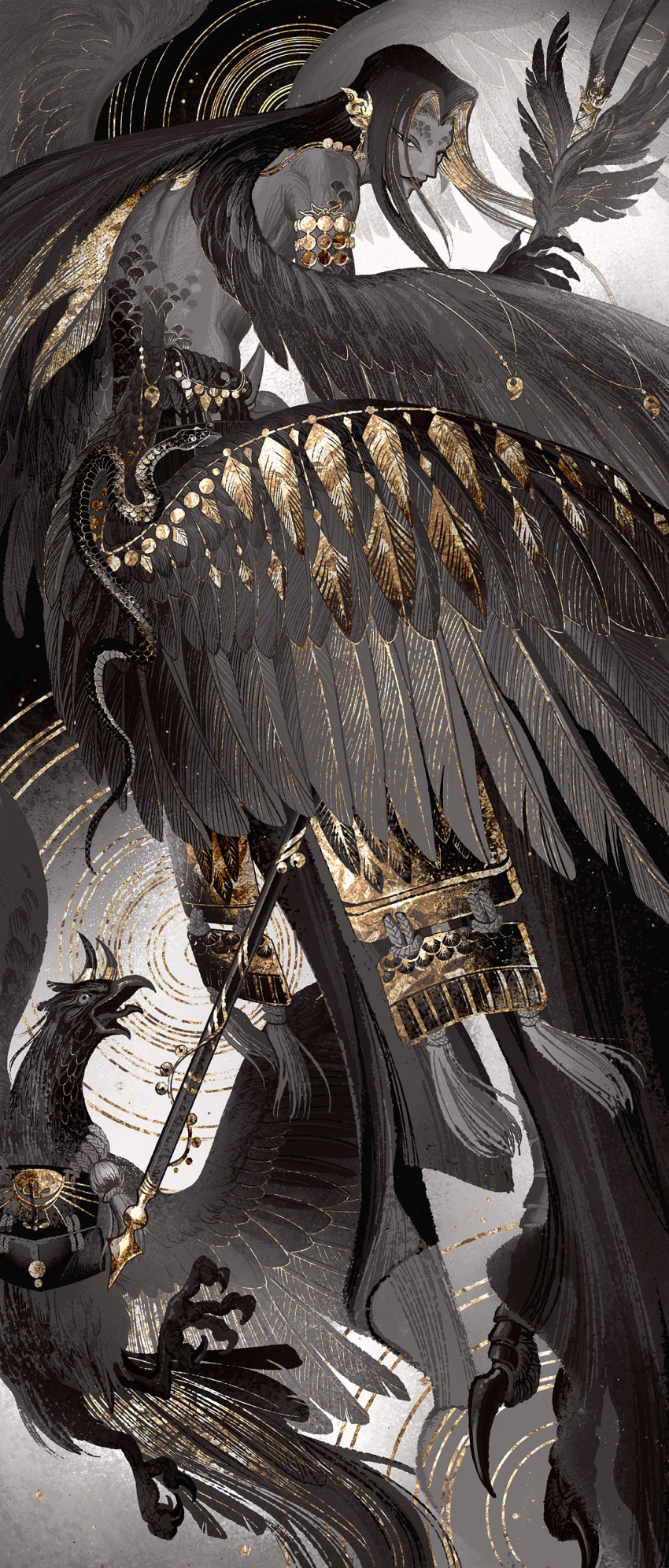 1boy, absurdres, animal, animal_hands, armlet, armor, bangs, bell