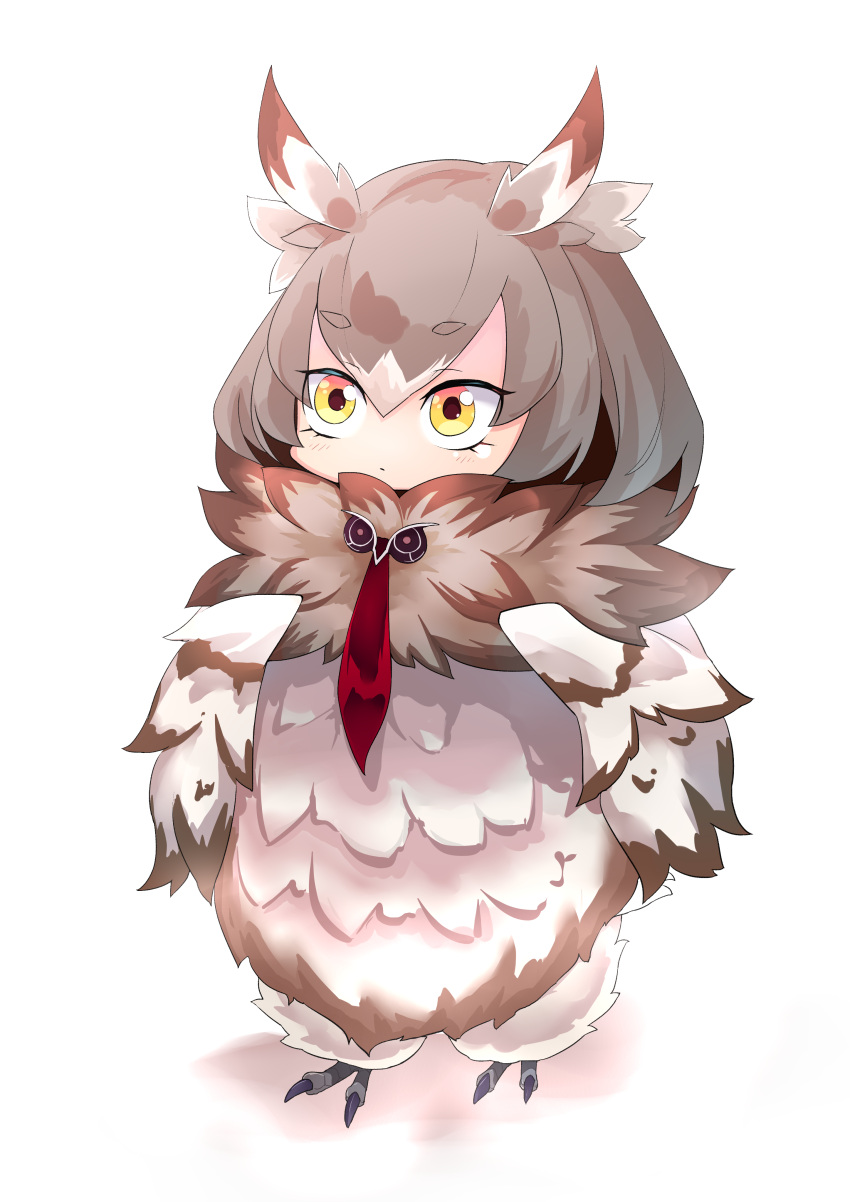 1girl, absurdres, bangs, blush, brown_eyes, brown_hair, chibi, commentary_request
