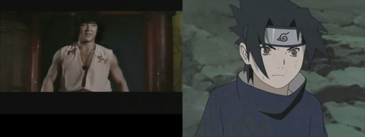fight, gif, jackie_chan, naruto, uchiha_sasuke