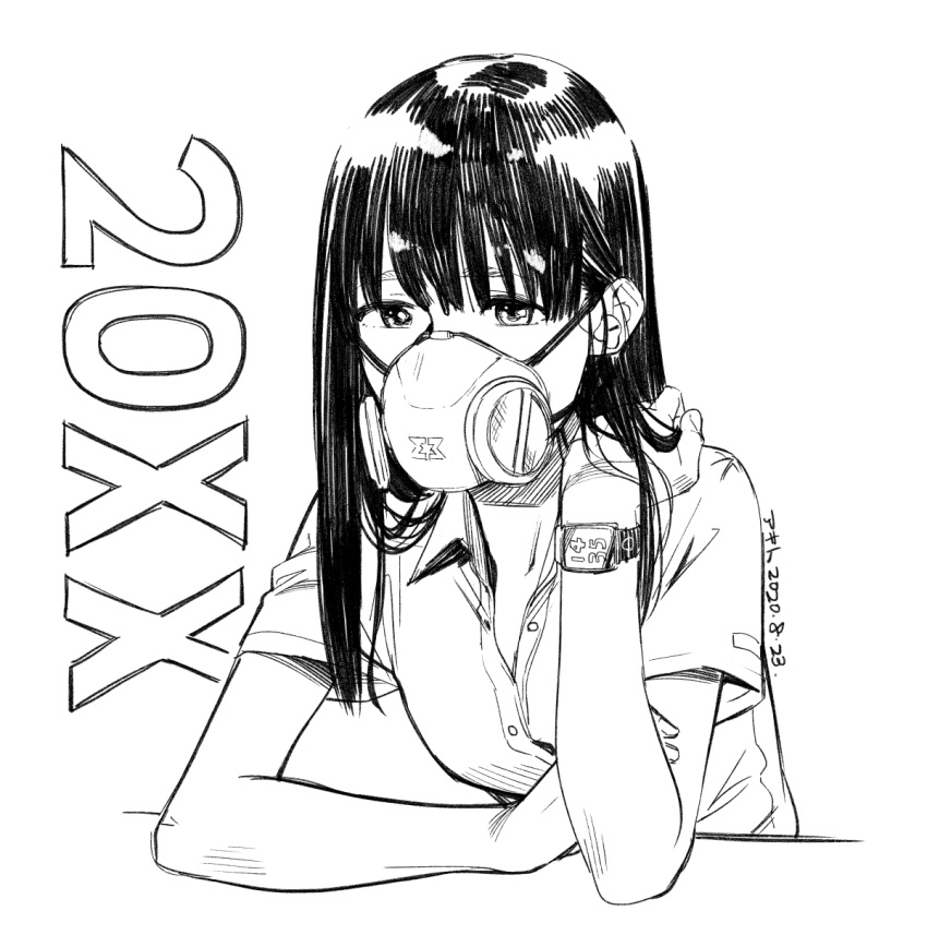 1girl, aihara_akito, apple_watch, bracelet, dated, highres, jewelry, long_hair