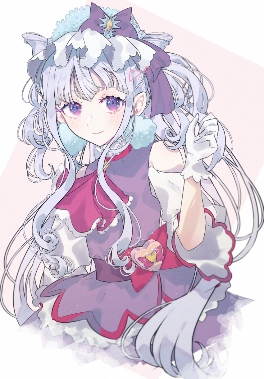 1girl, absurdres, amino_(li0a4), bangs, blush, bow, closed_mouth, cure_amour