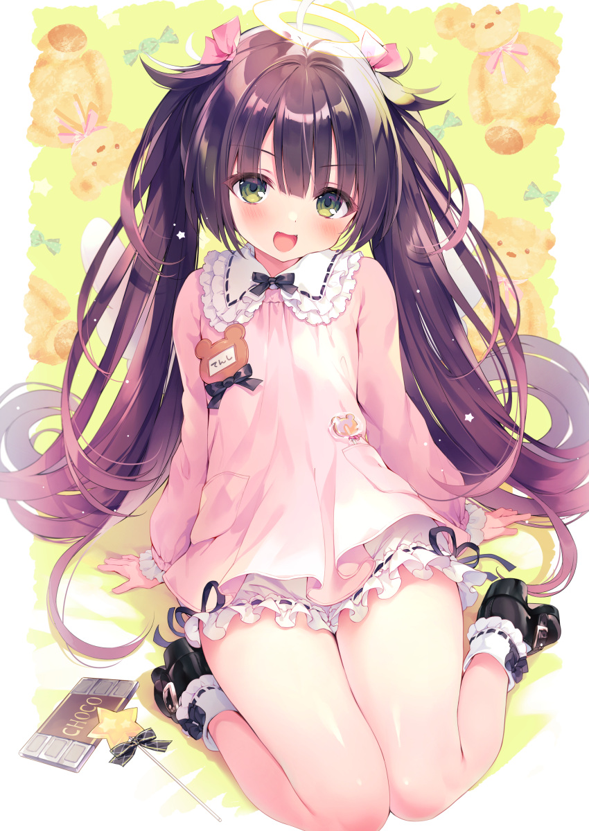1girl, :d, absurdres, ahoge, bloomers, blush, child, eyebrows_visible_through_hair