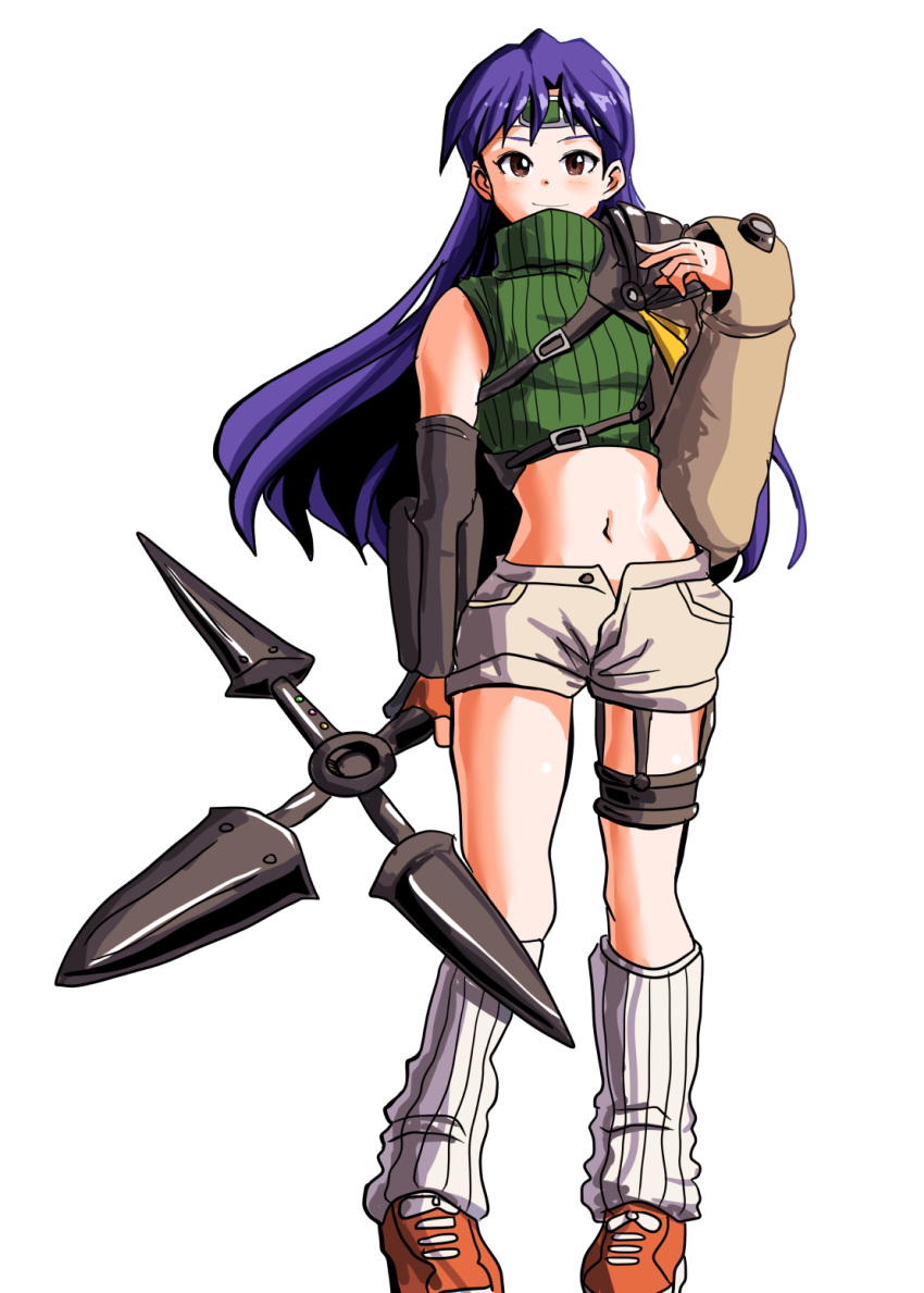 1girl, arm_warmers, belt, brown_eyes, cosplay, final_fantasy, final_fantasy_vii, fingerless_gloves