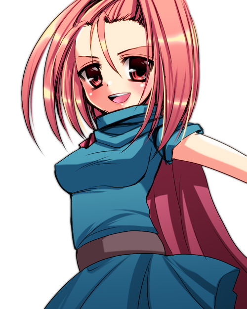 belt, blush, cape, celi, dragon_quest, dragon_quest_vi, forehead, high_ponytail