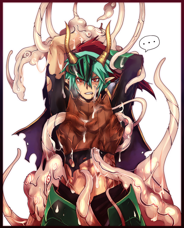 ..., 1boy, arms_up, bangs, black_pants, blood, blood_from_mouth, blue_cape