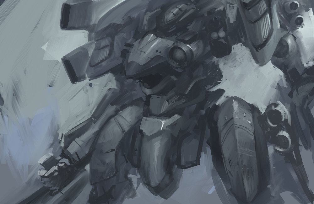 armored_core, armored_core_4, gun, laser_rifle, mecha