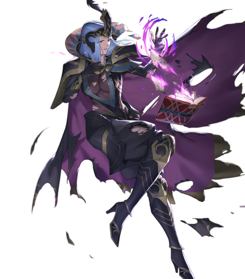 1girl, arete_(fire_emblem), blue_hair, bodystocking, boots, breasts, fire_emblem, fire_emblem_fates