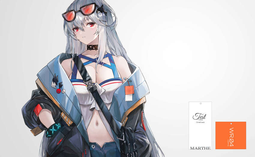 1girl, absurdres, arknights, bag, bangs, bare_shoulders, black_bag, black_choker