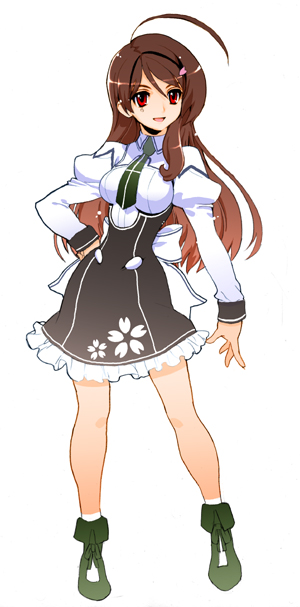 long_hair, mitonoya_saki, official_art, red_eyes, sugeno, sugeno_tomoaki, vanguard_princess
