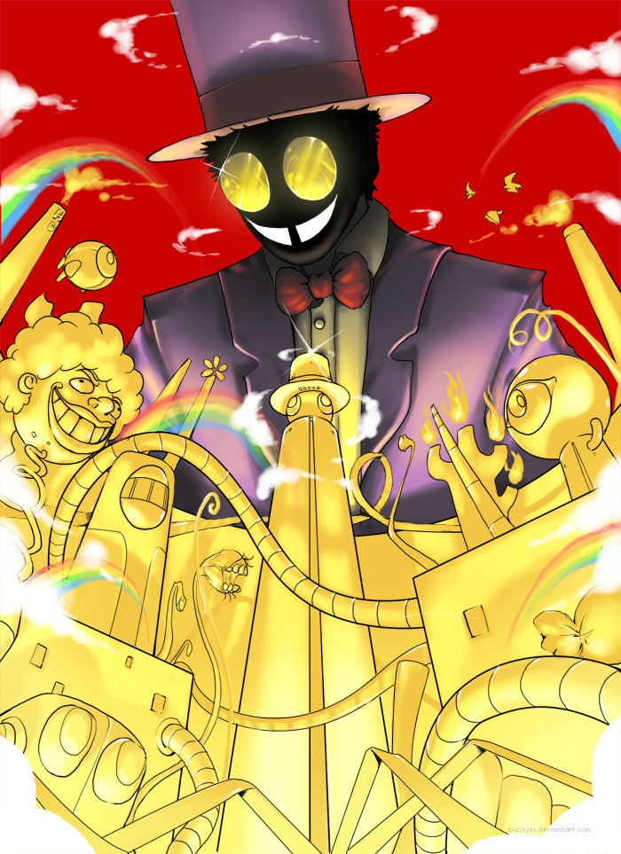 fly, glasses, happyds, hat, rainbow, superjail, the_warden, tuxedo