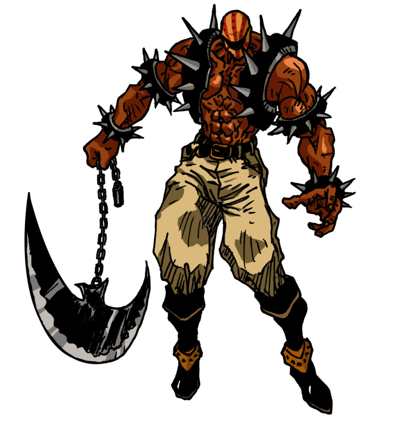 blade, bomberhead, boots, chains, dark_skin, hellstinger, male, manly