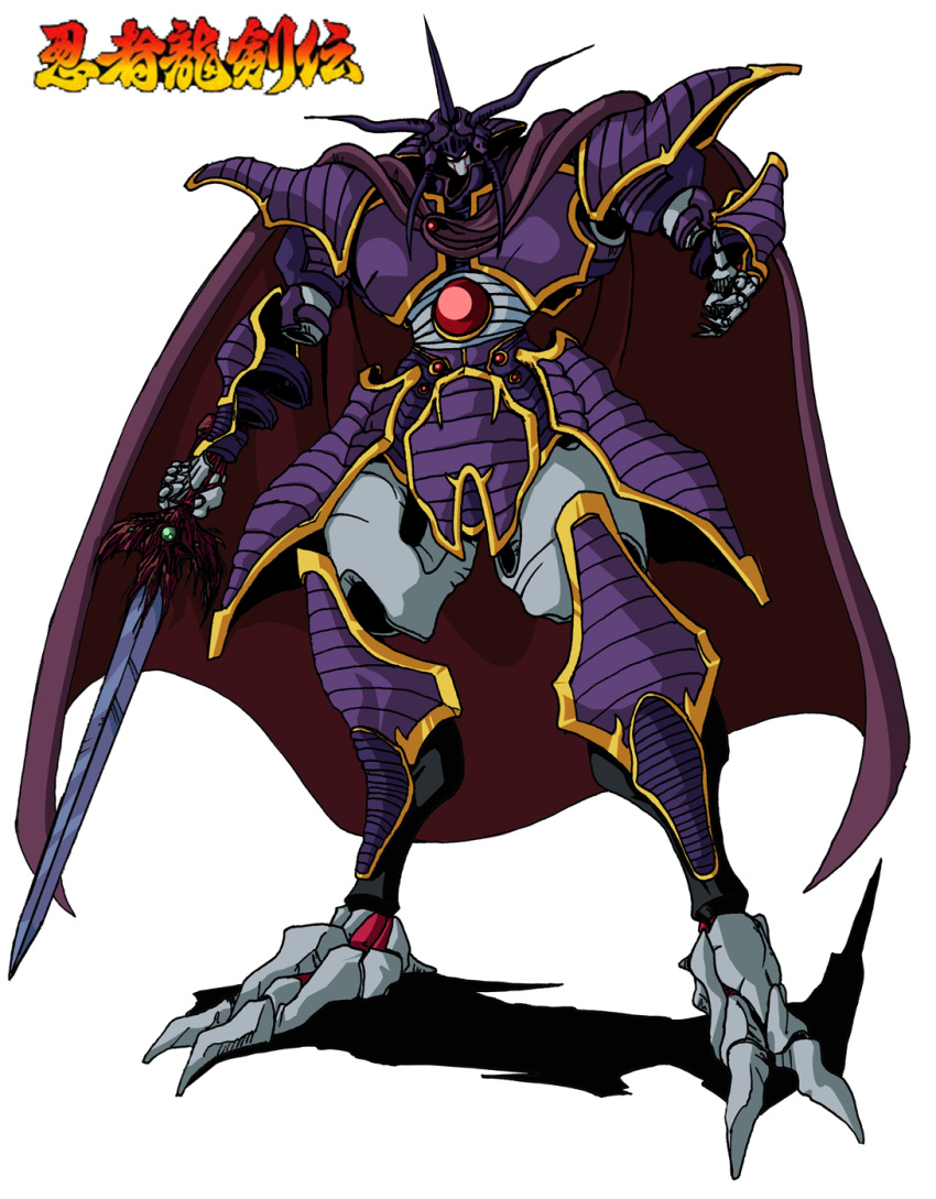 armor, ashtar, bizarre, demon, hellstinger, helmet, horns, large, mask, nes, ninja_gaiden, ninja_ryukenden, nintendo, old_school, oldschool, sword, tall, tecmo