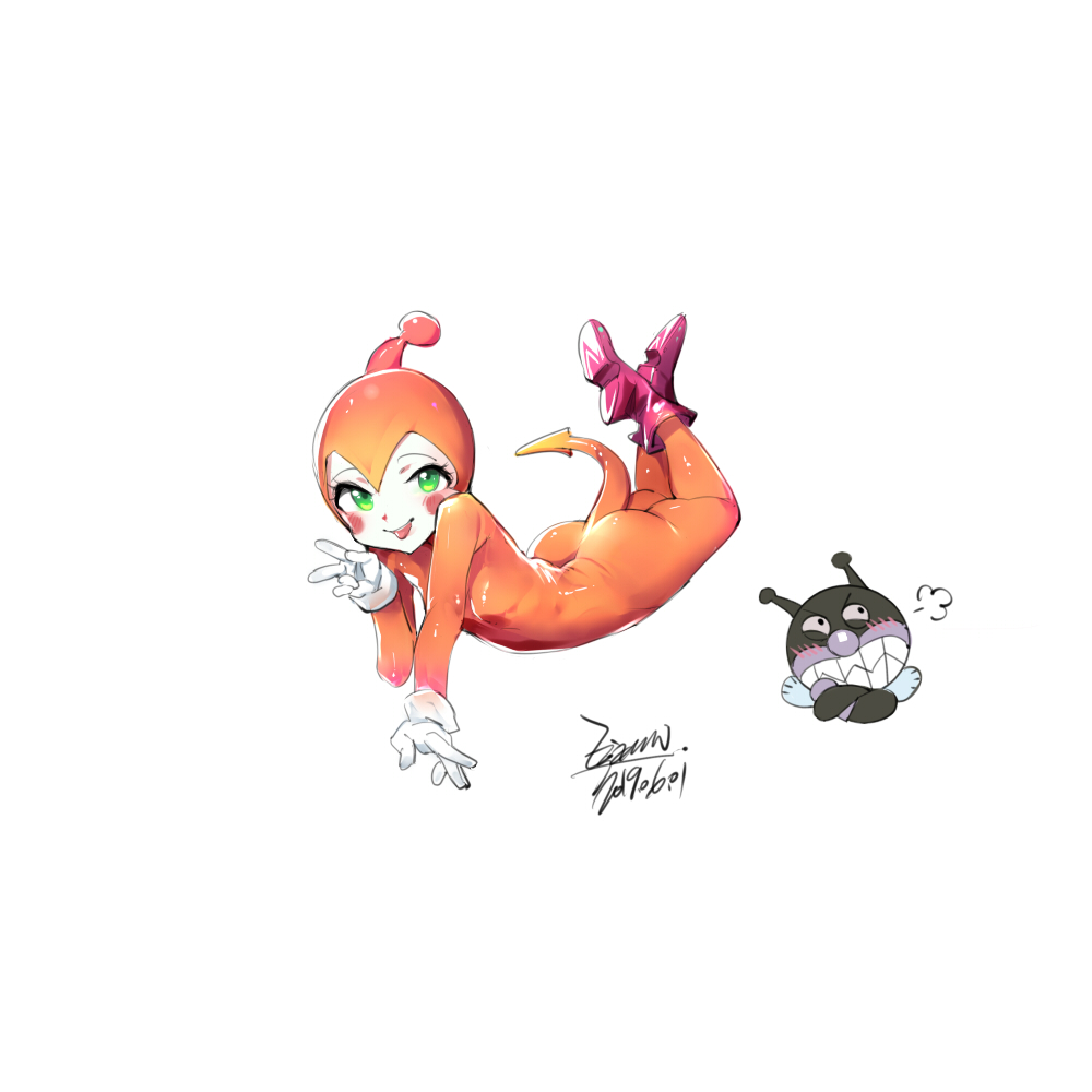 1girl, :p, anpanman, ass, baikinman, blush, boots, dated