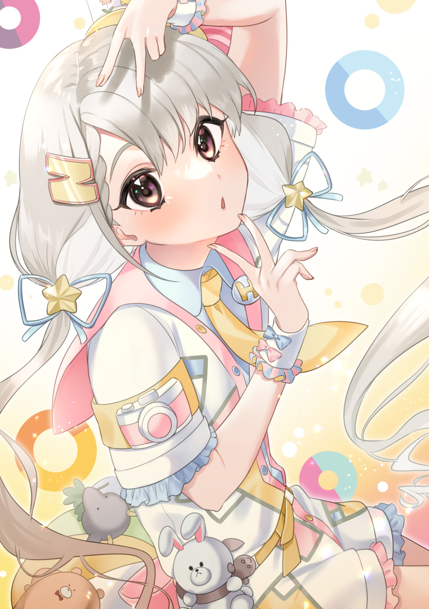 1girl, :o, absurdres, asymmetrical_bangs, bangs, blush, braid, braided_bangs