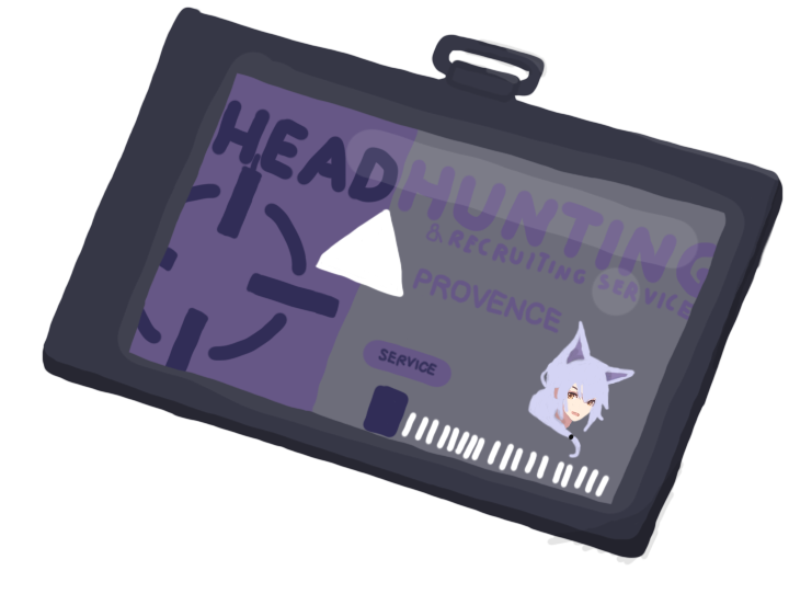 arknights, character_name, commentary, crosshair, english_commentary, headhunting_permit_(arknights), no_humans, provence_(arknights)