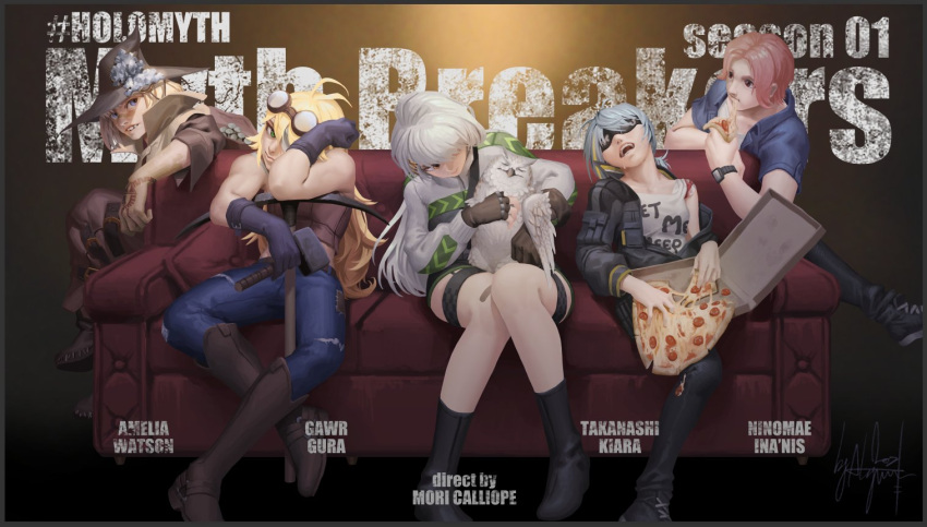 ahoge, alagantm, bag, bangs, bird, blonde_hair, blue_eyes, character_name