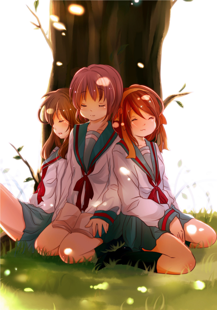 bad_id, brown_eyes, brown_hair, hairband, highres, long_hair, mi-ru, nagato_yuki