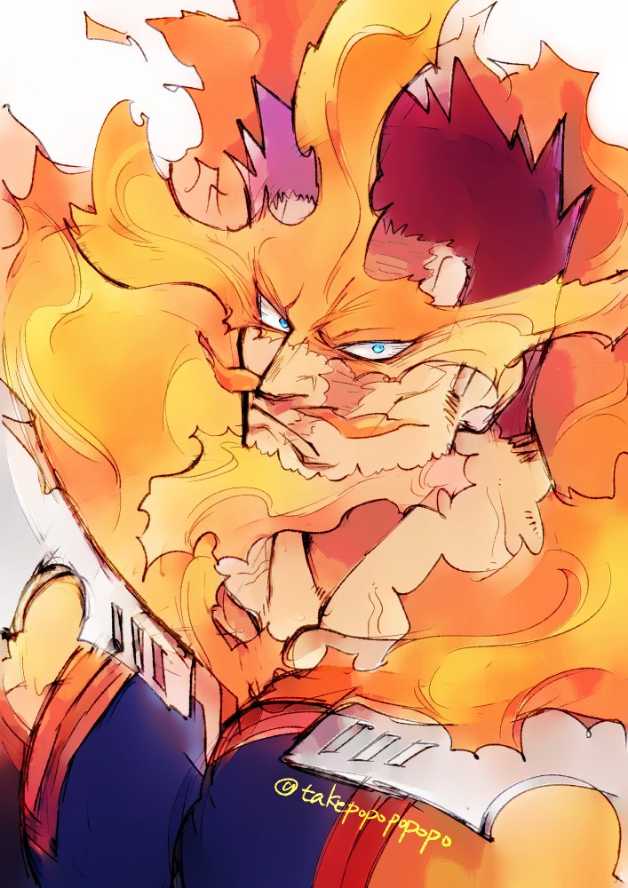 1boy, angry, beard, blue_bodysuit, blue_eyes, bodysuit, boku_no_hero_academia, bulge