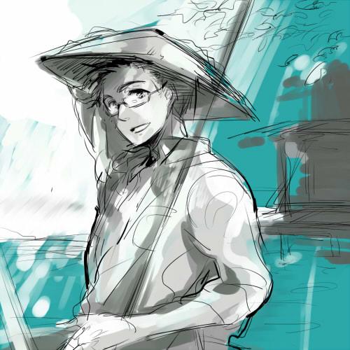 axis_powers_hetalia, conical_straw_hat, glasses, straw_hat, thailand_(hetalia)