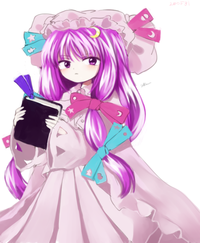 1girl, aqua_ribbon, book, bun_cover, cloak, closed_mouth, commentary, double_bun