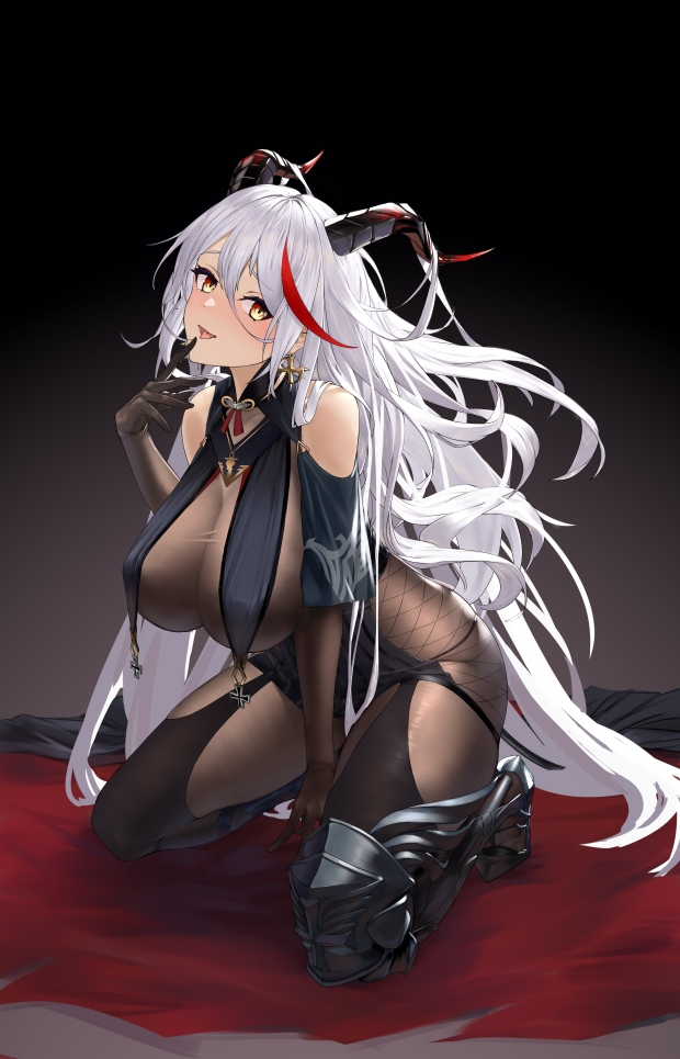 1girl, aegir_(azur_lane), asymmetrical_footwear, azur_lane, bare_shoulders, black_cape, black_gloves, bodystocking