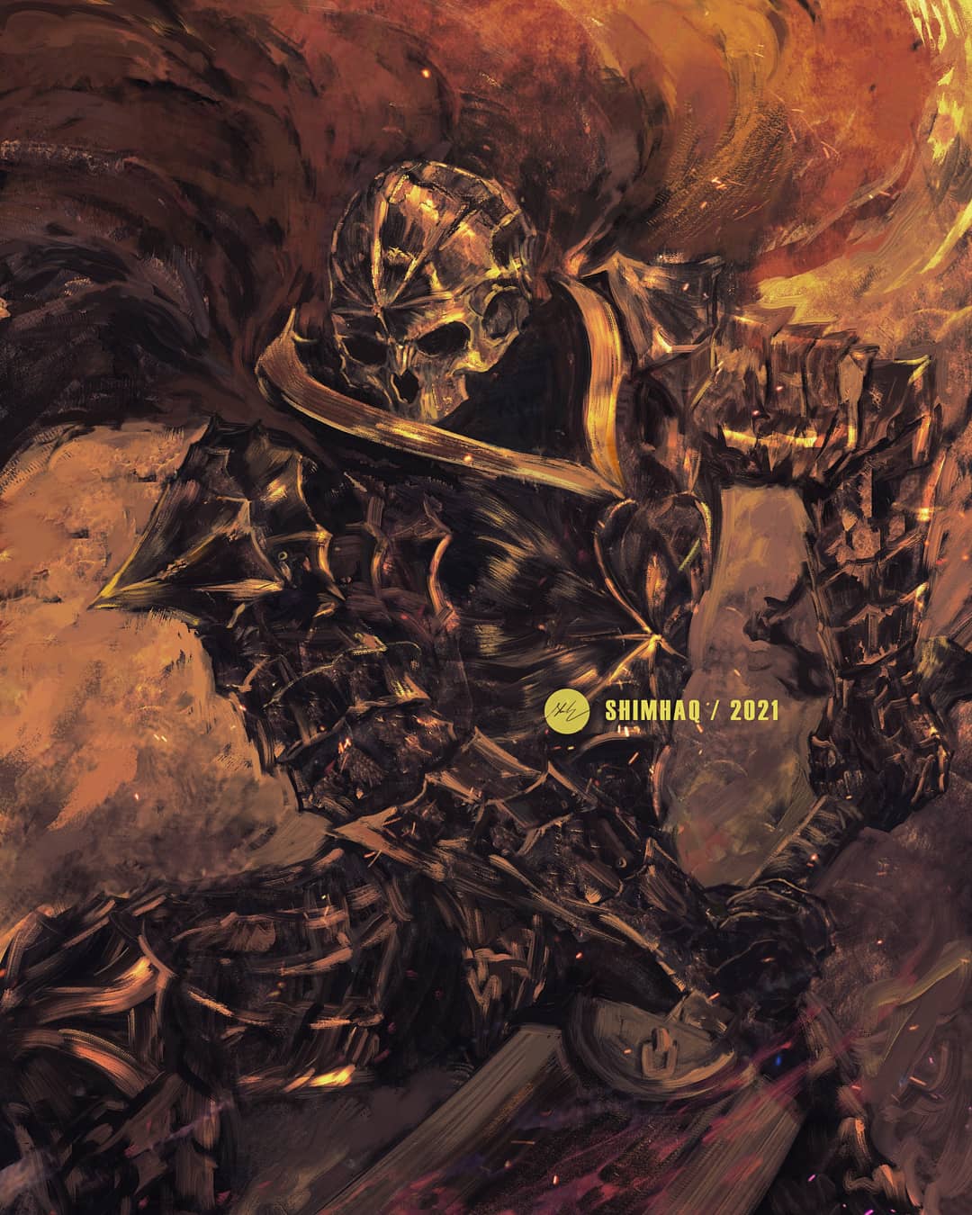 1boy, armor, berserk, berserker_armor, cape, commentary, english_commentary, full_armor