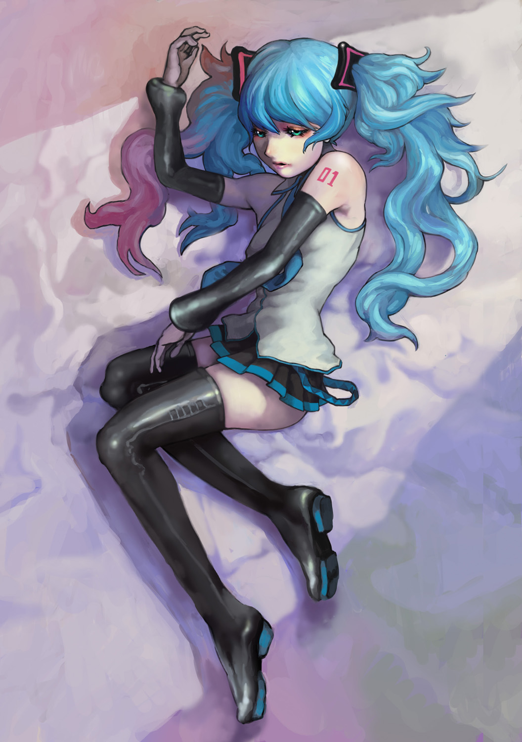 aqua_eyes, aqua_hair, bad_id, boots, consent_(oituku), detached_sleeves, hatsune_miku, highres