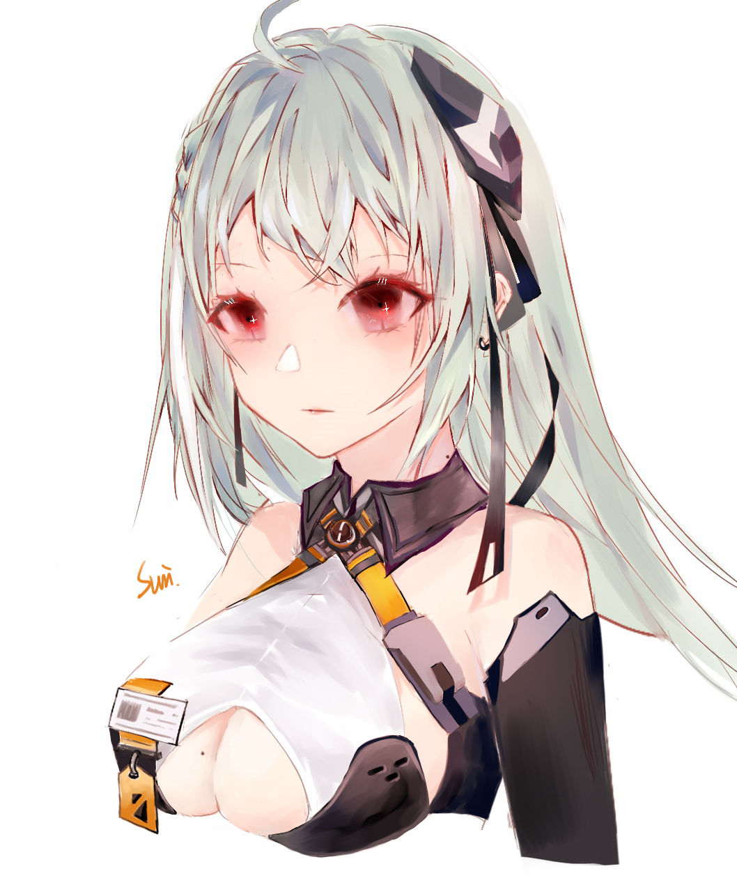 1girl, 7160824, alternate_costume, aqua_hair, artist_name, bare_shoulders, blush, breasts
