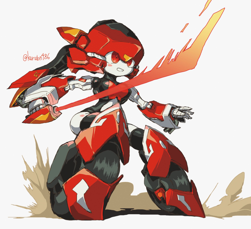 1girl, absurdres, blush, dust, energy_sword, highres, holding, holding_sword