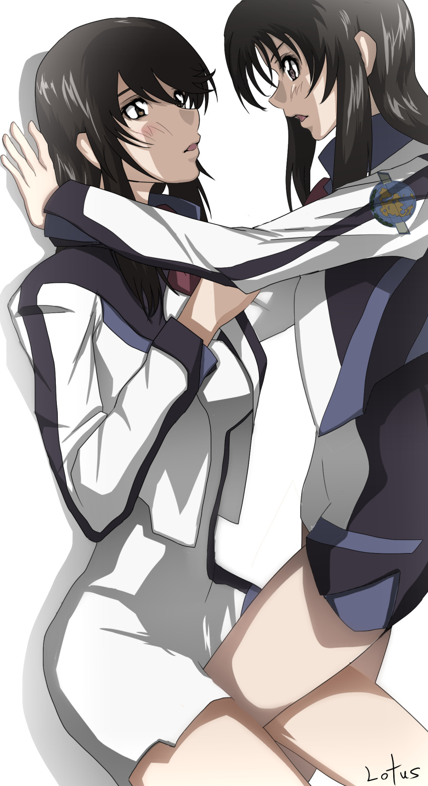 2girls, long_hair, minashiro_orihime, rotos, soukyuu_no_fafner, tatekami_seri