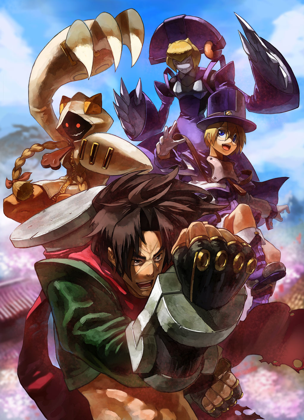 braid, carl_clover, claws, highres, hood, kanryuusai_sensei, male, nirvana