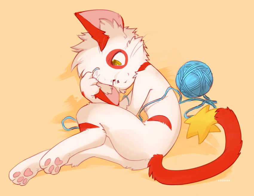 1boy, :3, ancesra, animal_ear_fluff, animal_ears, animal_nose, artist_name, ass