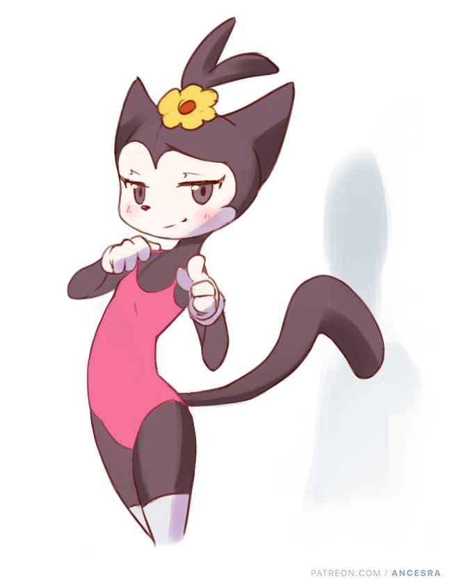 1girl, ancesra, animal_ears, animal_nose, animaniacs, artist_name, black_eyes, black_fur