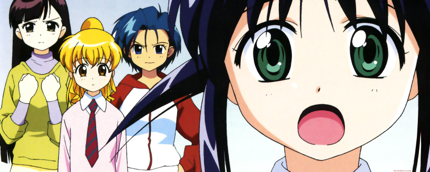 andou_mahoro, chizuko, dualscreen, mahoromatic, miyuki, rin