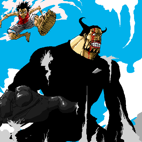 blueno, epic, fight, monkey_d_luffy, one_piece