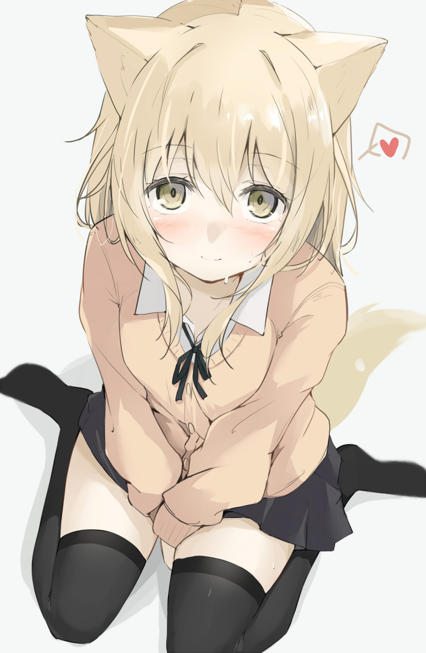 1girl, alternate_costume, animal_ears, arknights, bangs, blush, bolo_tie, cardigan_vest
