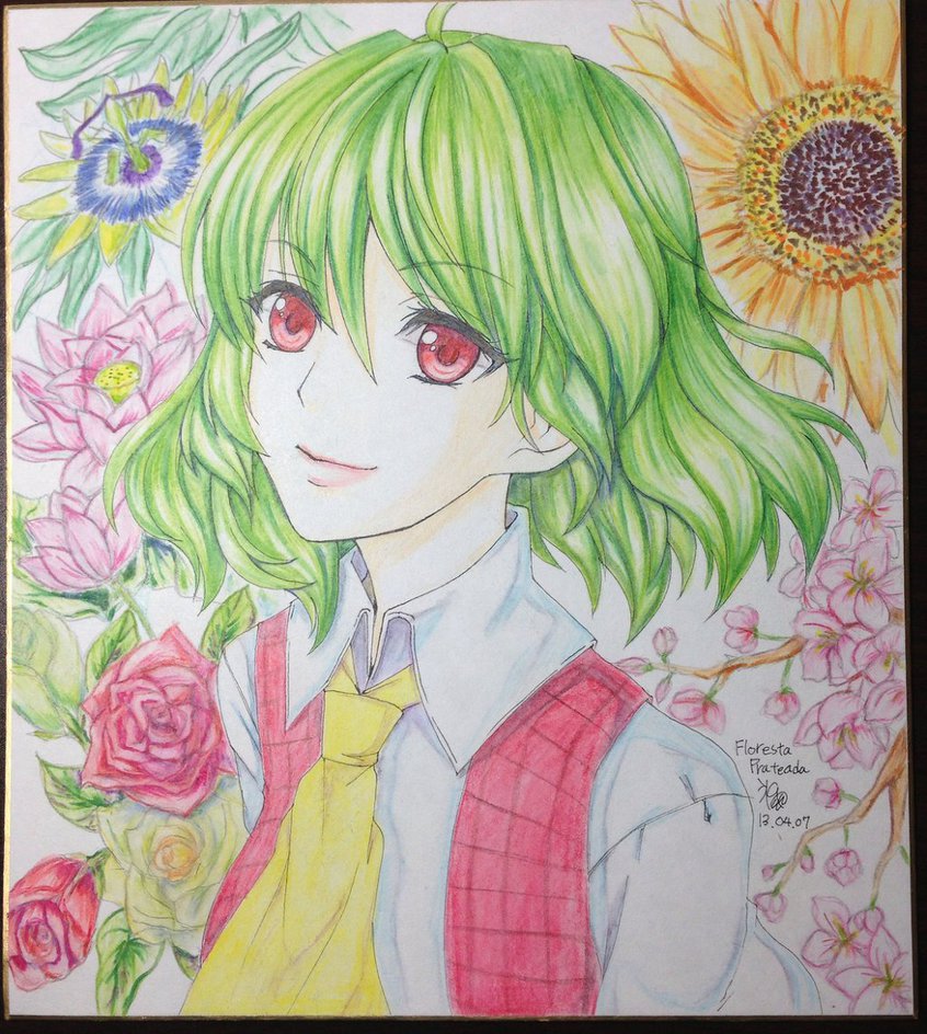 1girl, ascot, bad_id, bad_pixiv_id, cherry_blossoms, collared_shirt, dated, eyebrows_visible_through_hair