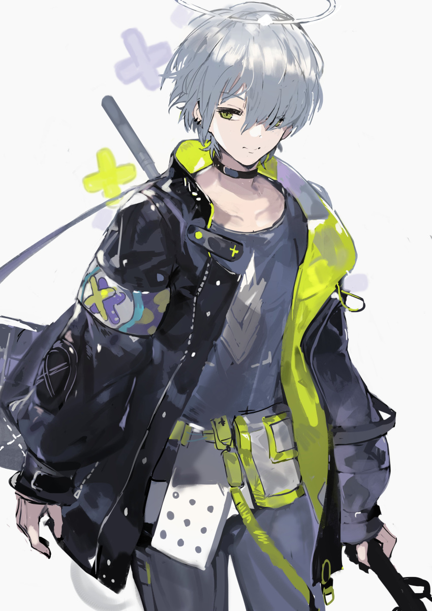 1boy, absurdres, alchemaniac, androgynous, arene_(arknights), arene_(casual)_(arknights), arknights, black_choker