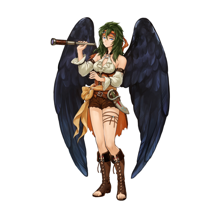 1girl, absurdres, bangs, bare_shoulders, belt, blue_eyes, boots, breasts