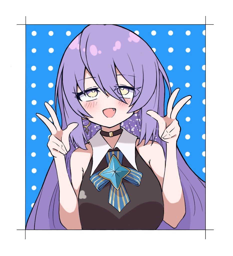 1girl, ahegao, bangs, black_choker, black_shirt, blush, border, breasts