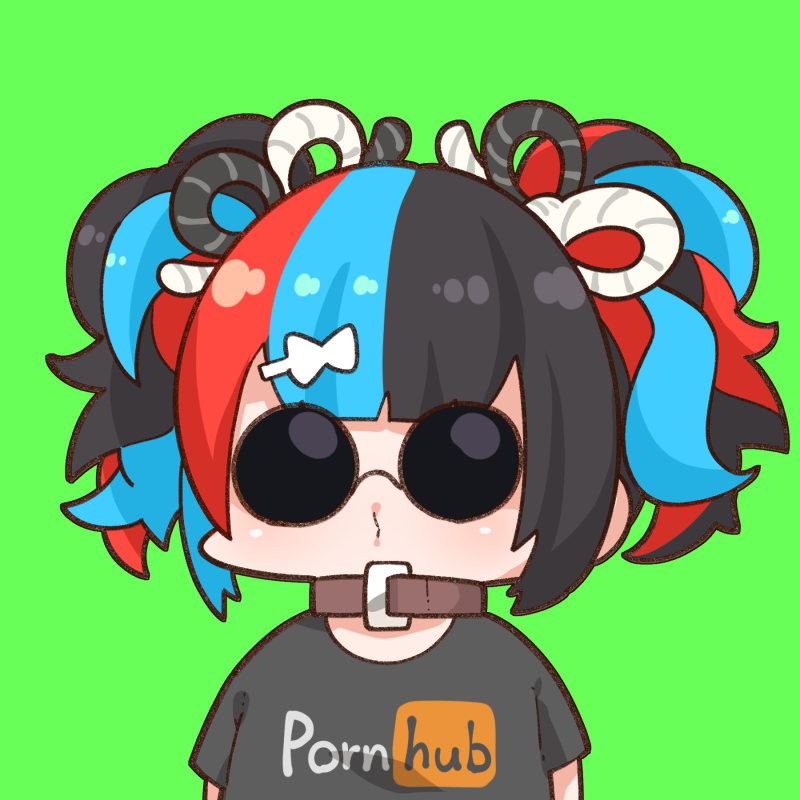 1girl, belt_collar, black_hair, blue_hair, chibi, closed_mouth, collar, facing_viewer