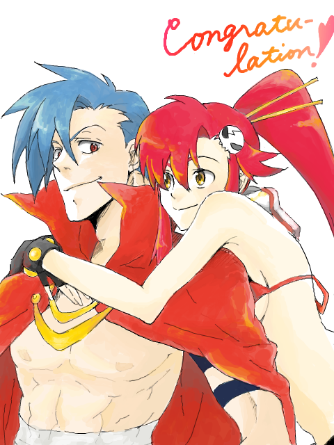 1girl, bare_shoulders, blue_hair, breasts, cape, couple, engrish, gold_eyes