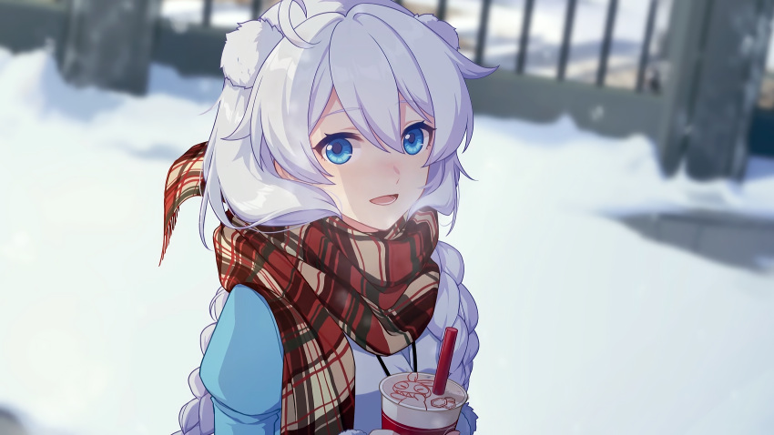 1065587906, 1girl, :d, antenna_hair, bangs, blue_eyes, blue_jacket, braid