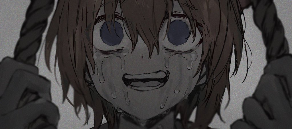 1girl, angst, blue_eyes, crying, crying_with_eyes_open, doki_doki_literature_club, grabbing, noose