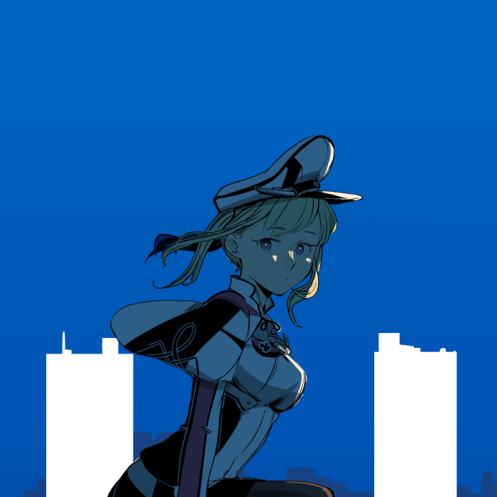1girl, bangs, black_legwear, breasts, capelet, celtic_knot, closed_mouth, eyebrows_visible_through_hair