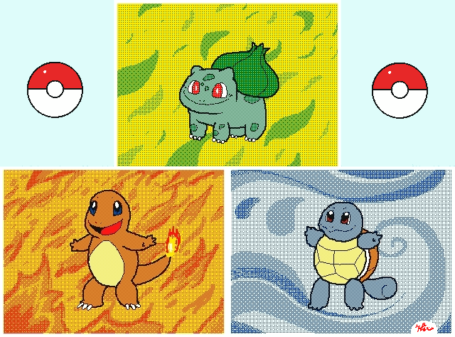 animated, animated_gif, border, bouncing, bulbasaur, charmander, closed_mouth, gen_1_pokemon